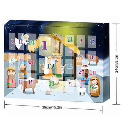Noelino | Nativity scene advent calendar with 24 toy figures for children