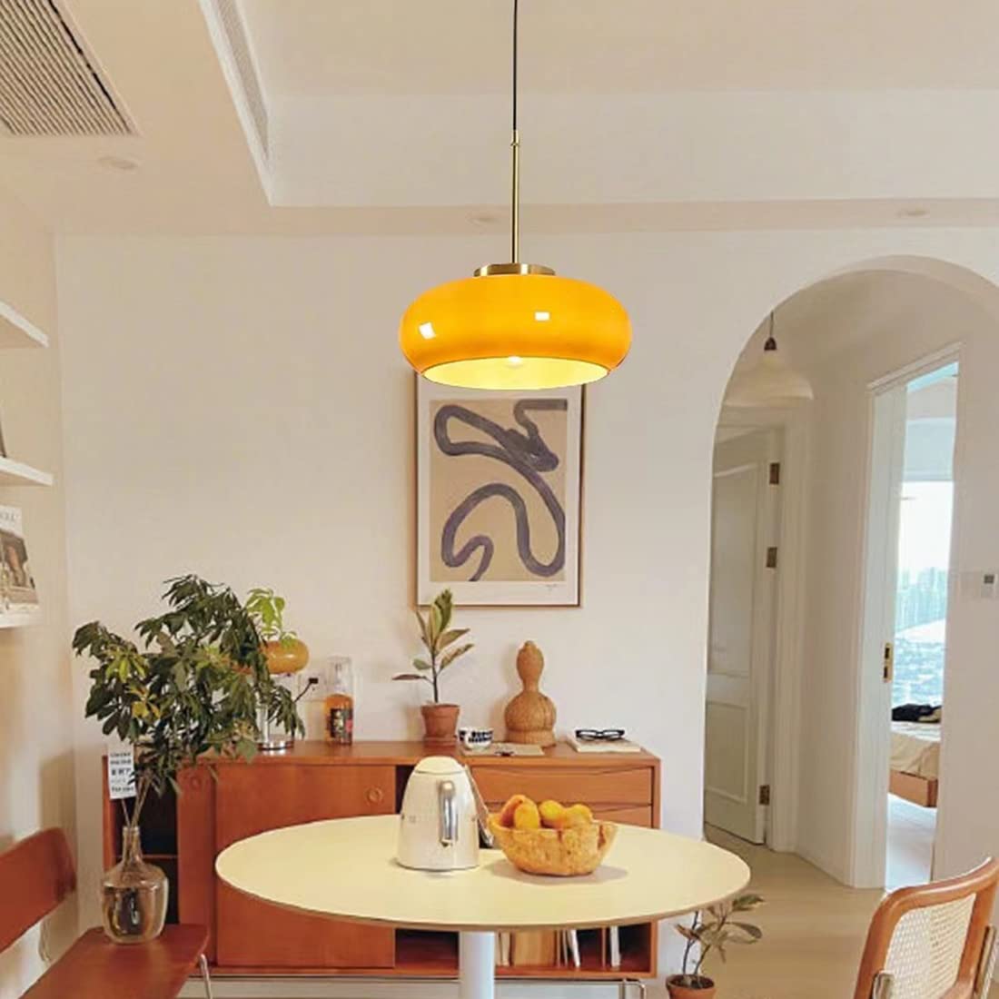 Haelion | Lampada a sospensione in vetro a forma di pane con portalampada E27