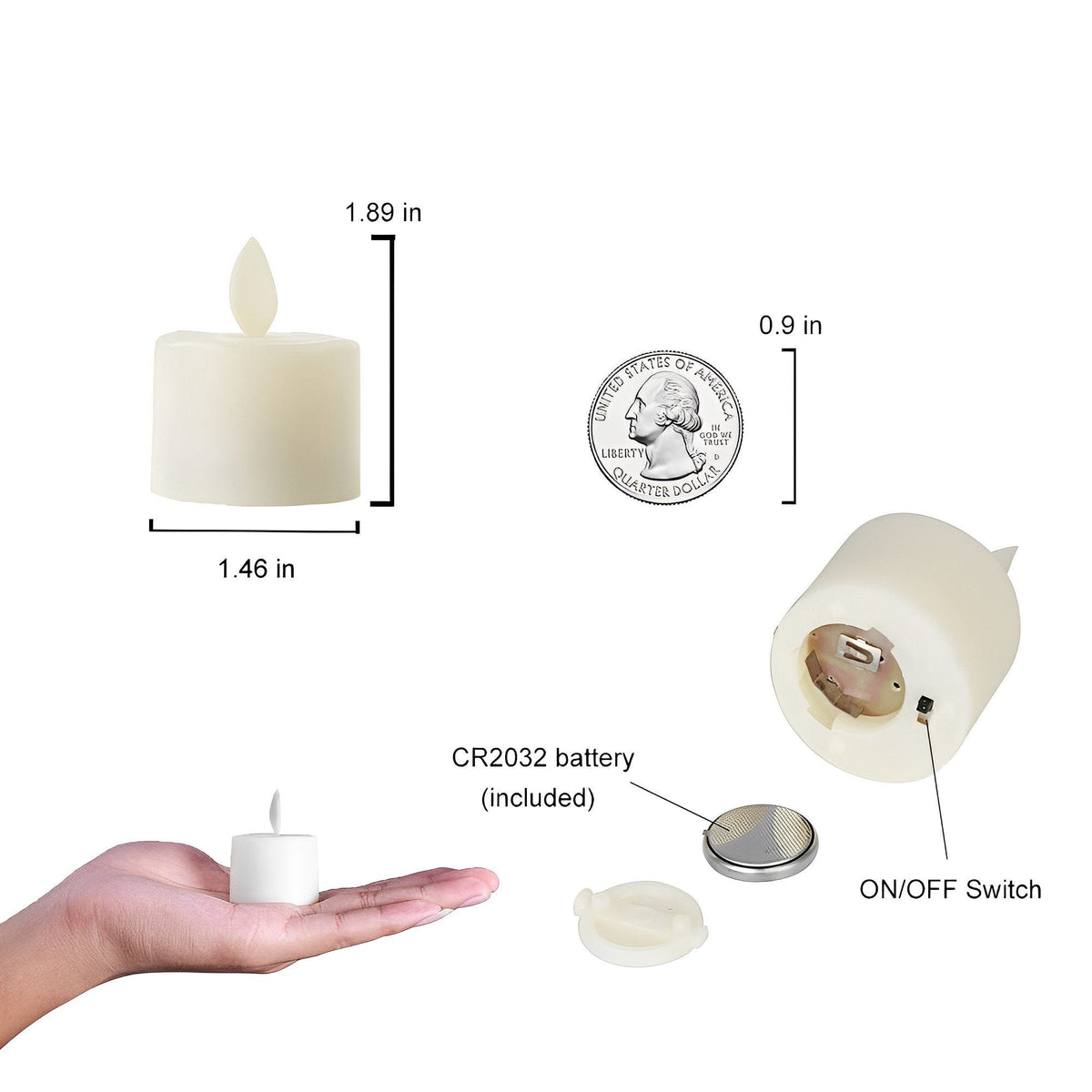 Flamira | LED Kerzen mit beweglicher Flamme, Fernbedienung und Timer