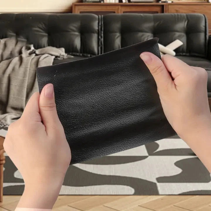 Flickeno | Parche autoadhesivo de reparación de cuero PU, 137 × 50 cm, recortable