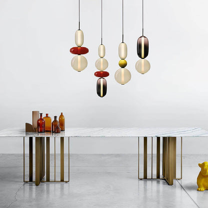 Lampada a sospensione elegante da designer – Vetro colorato moderno