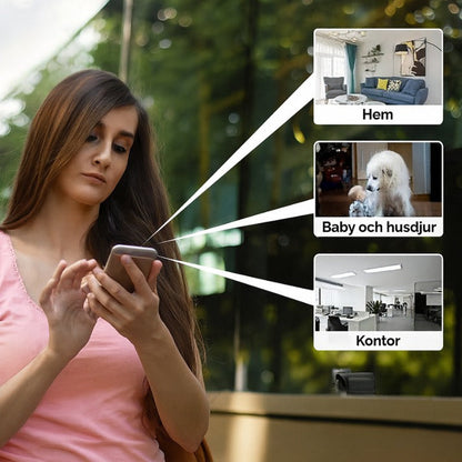 Wachira | Mini telecamera di sorveglianza Wi-Fi con visione notturna, app in diretta e avviso di movimento