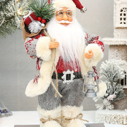 Frovano | Santa Claus figure, 30 cm, with plush details as Christmas decor