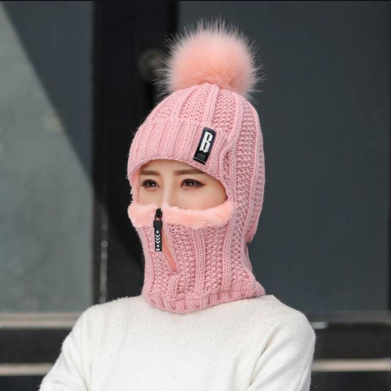 Mutzelo | Gorro de invierno de lana de punto grueso con protección para las orejas, elástico