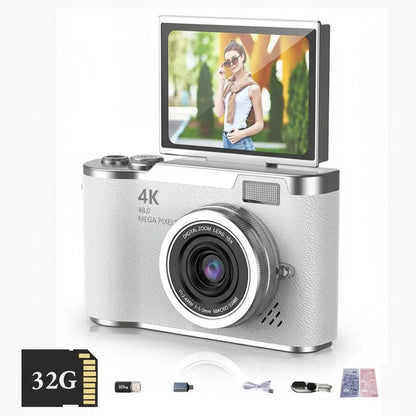 Fotivo | Digitalkamera 4K mit 48 MP, Klappdisplay und 8-fach Zoom