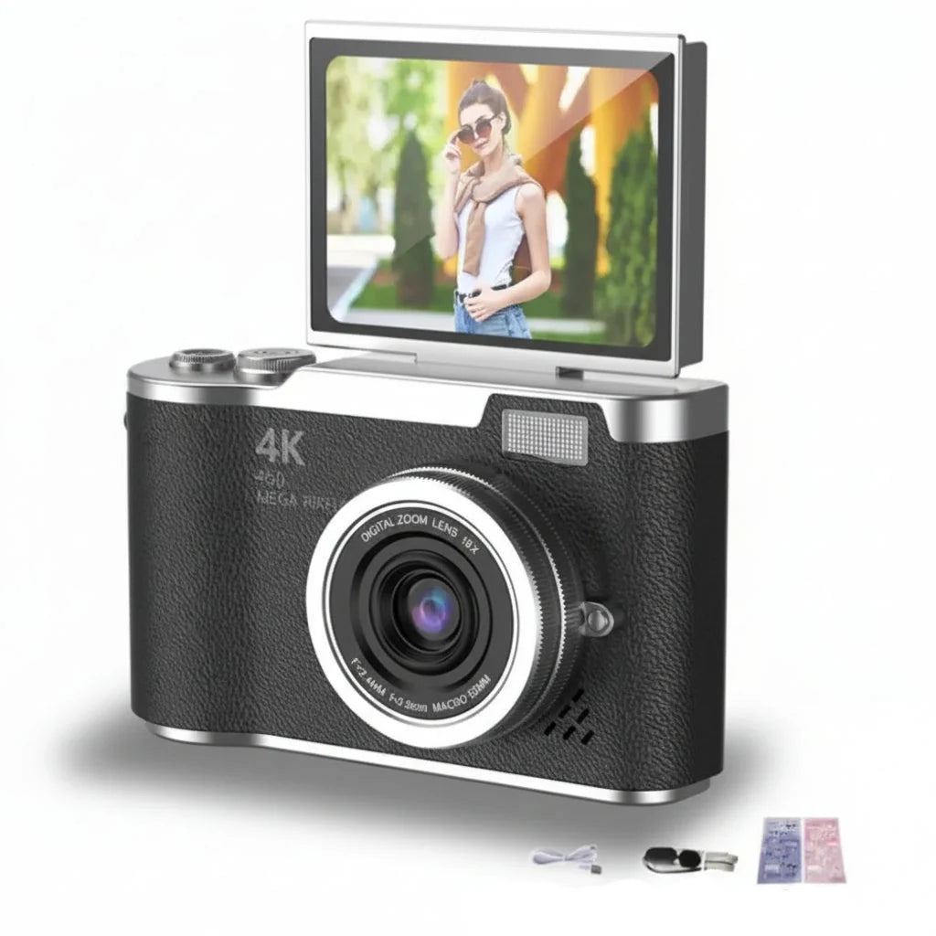 Fotivo | Digitalkamera 4K mit 48 MP, Klappdisplay und 8-fach Zoom