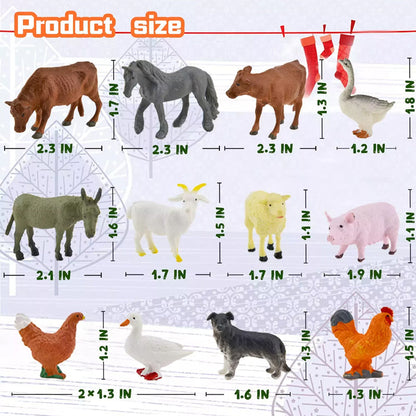 Noelino | Nativity scene advent calendar with 24 toy figures for children