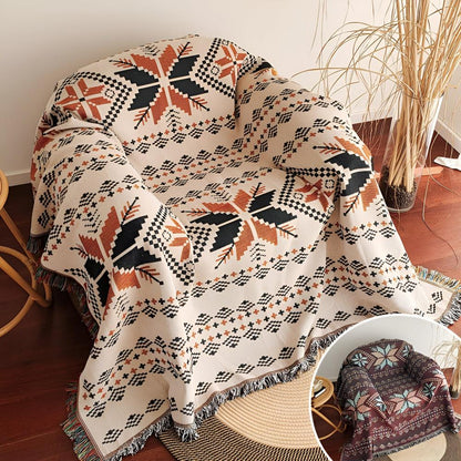 Coperta da picnic boho | Motivo marocchino | Idrorepellente | Misto microfibra-cotone