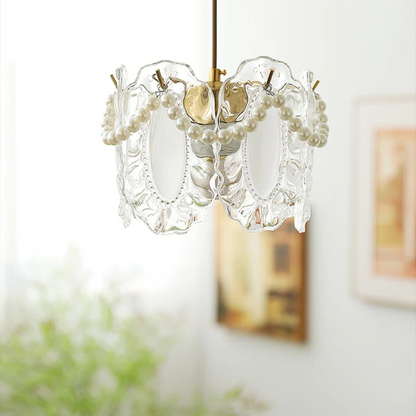 Aetha – Lampada a sospensione in vetro a forma di fiore per sala da pranzo & soggiorno