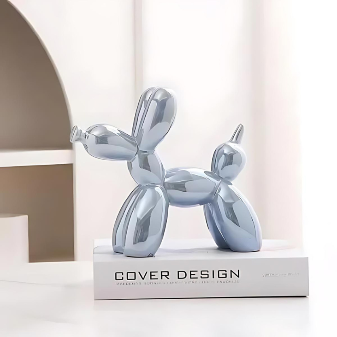 Nyxis – Figura decorativa moderna a forma di cane palloncino in ceramica