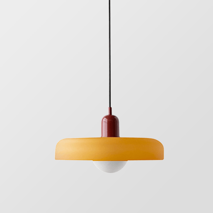 Lunari Halo | Lampada a sospensione in vetro colorato in stile Bauhaus