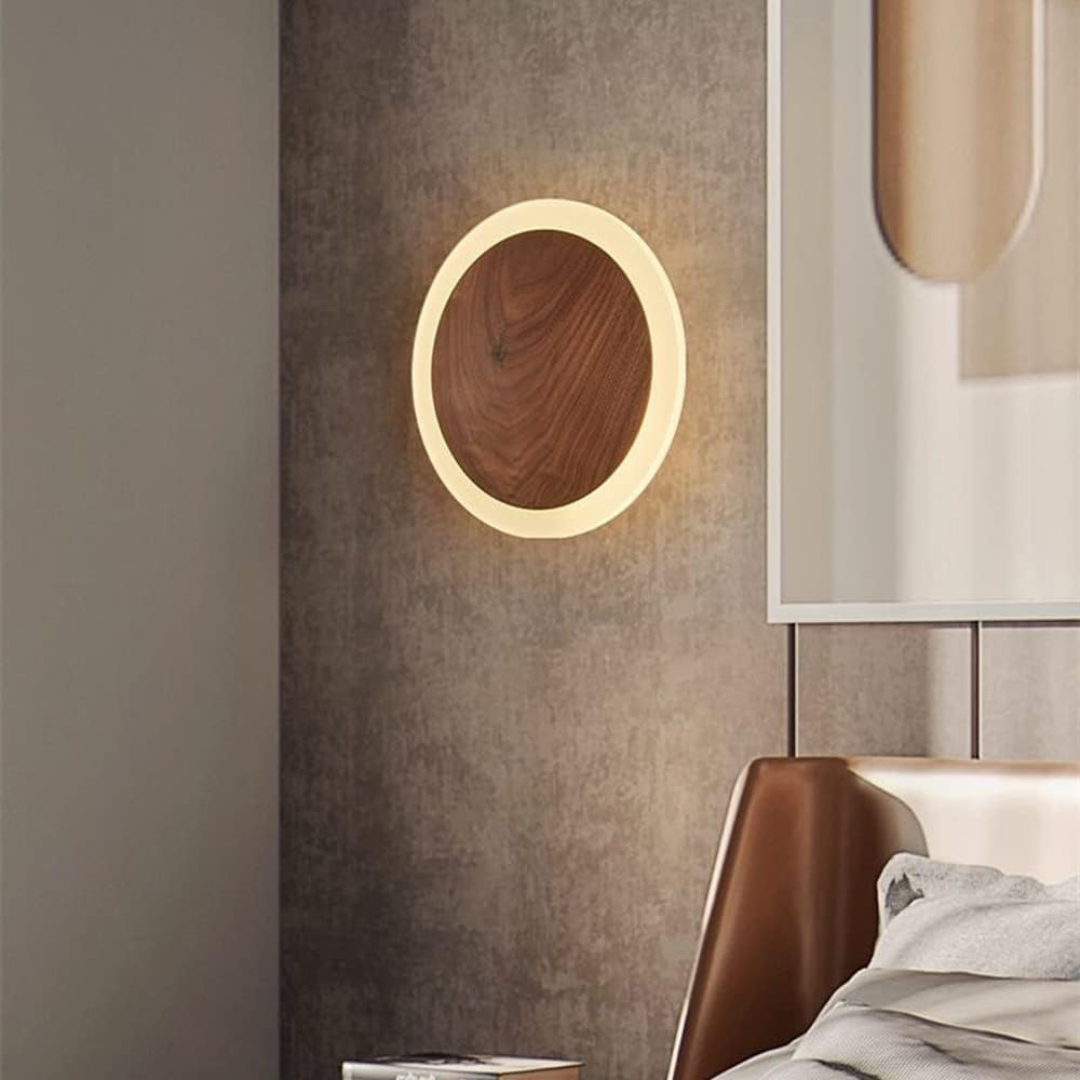 Nalo | Lampada da parete LED in legno – design scandinavo, a risparmio energetico