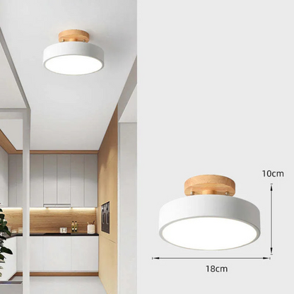 Illumine Halo | Lampada da soffitto in legno con LED integrato dal design minimalista