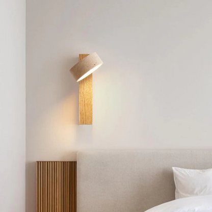 Fotis Sabi | Lampada da parete in travertino in stile Wabi-Sabi per interni