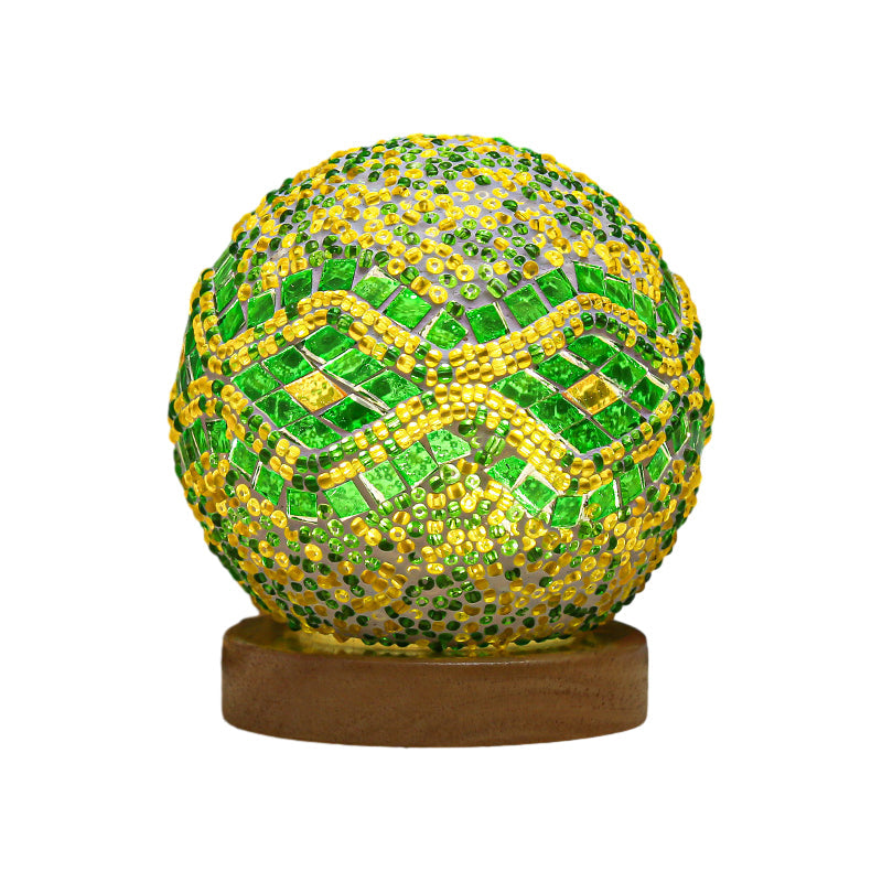 LumiMosaic | Elegante lampada da tavolo dimmerabile a mosaico | Design in vetro fatto a mano con luce LED calda per ambienti abitativi