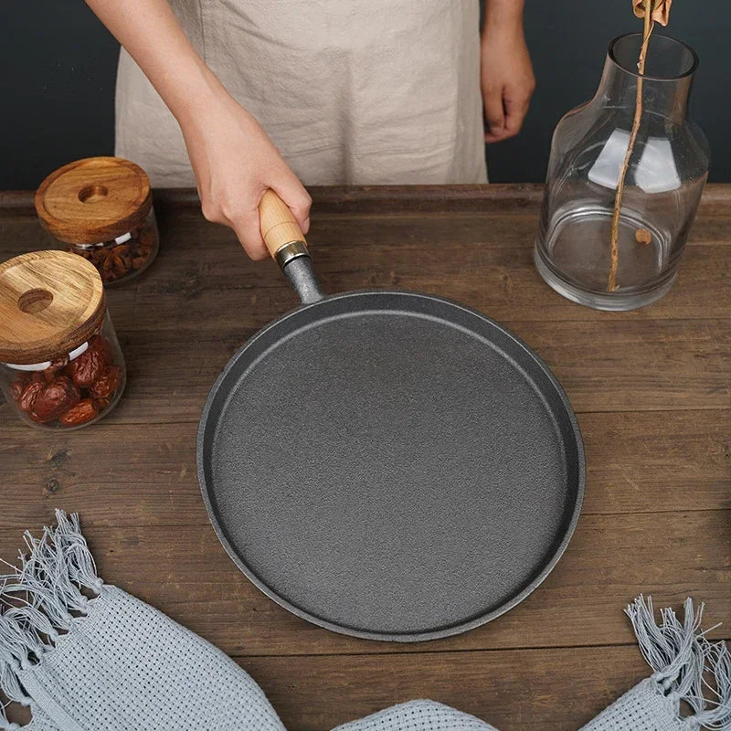 BratFeuer | Sartén de hierro fundido 26 cm, sin revestimiento, apta para inducción