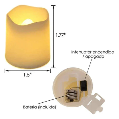Glimra | LED Kerzen im 24er Set, flammenlos mit Ein-Aus-Schalter