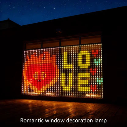Glimora | LED Lichterkette als Vorhang mit 400 LEDs, App-Steuerung und Musik-Sync