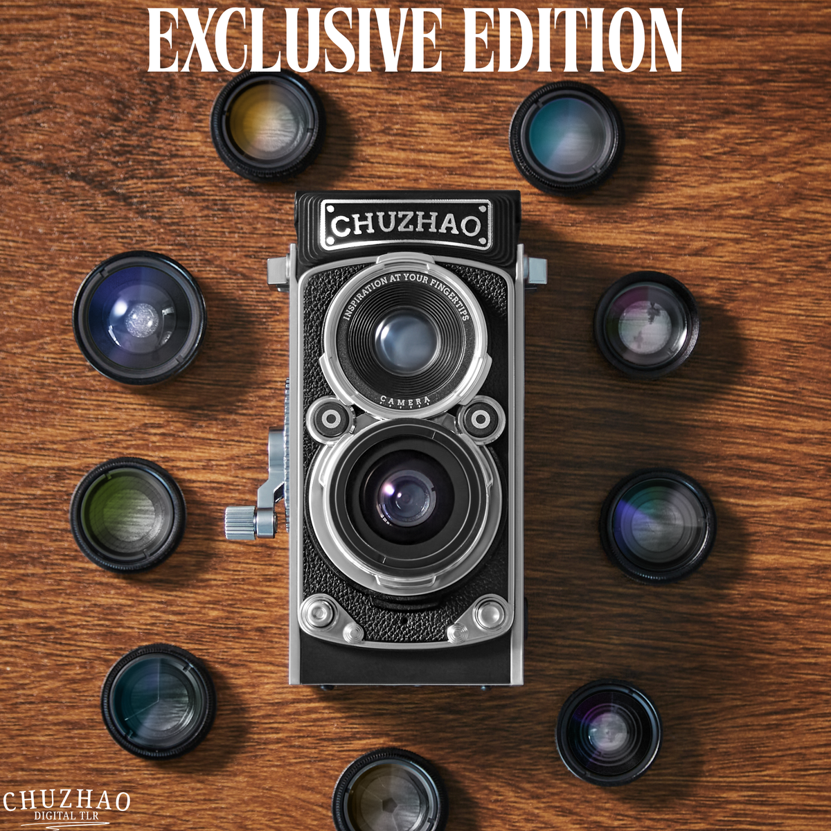 Zwilvio | Cámara digital con diseño vintage TLR, 12 MP, 1080p y 10 objetivos