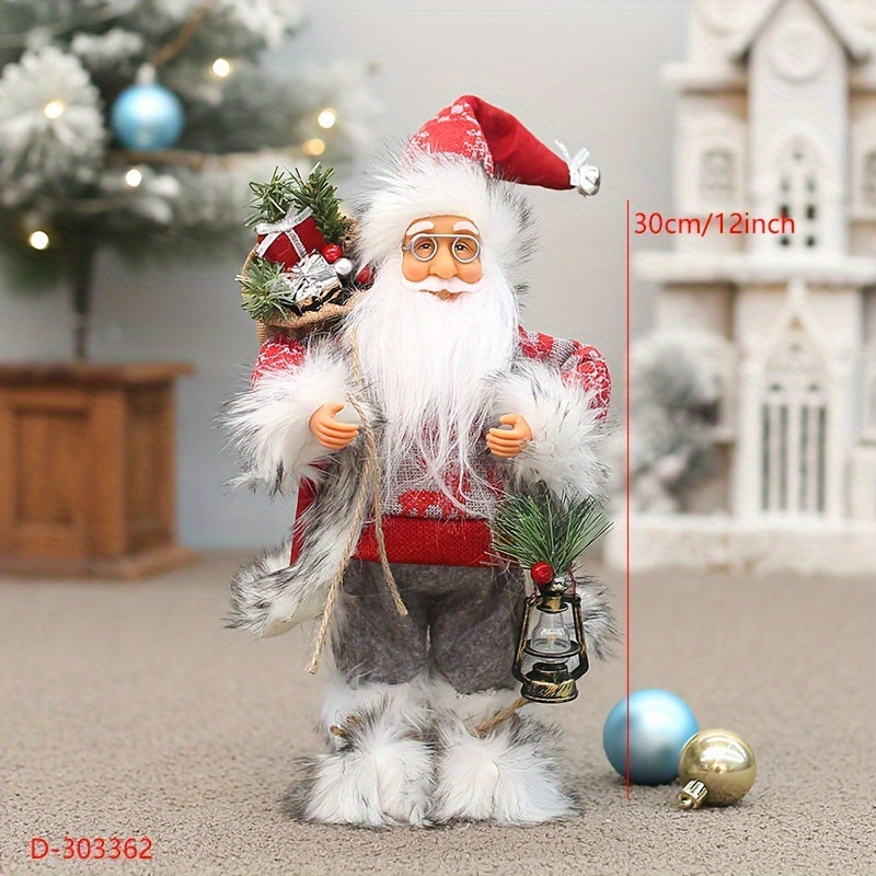 Frovano | Santa Claus figure, 30 cm, with plush details as Christmas decor