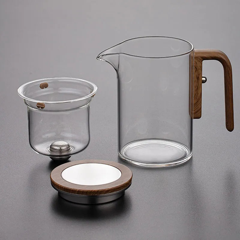 Teavina | Teiera in vetro da 600 ml con filtro, resistente al calore, per tè sfuso