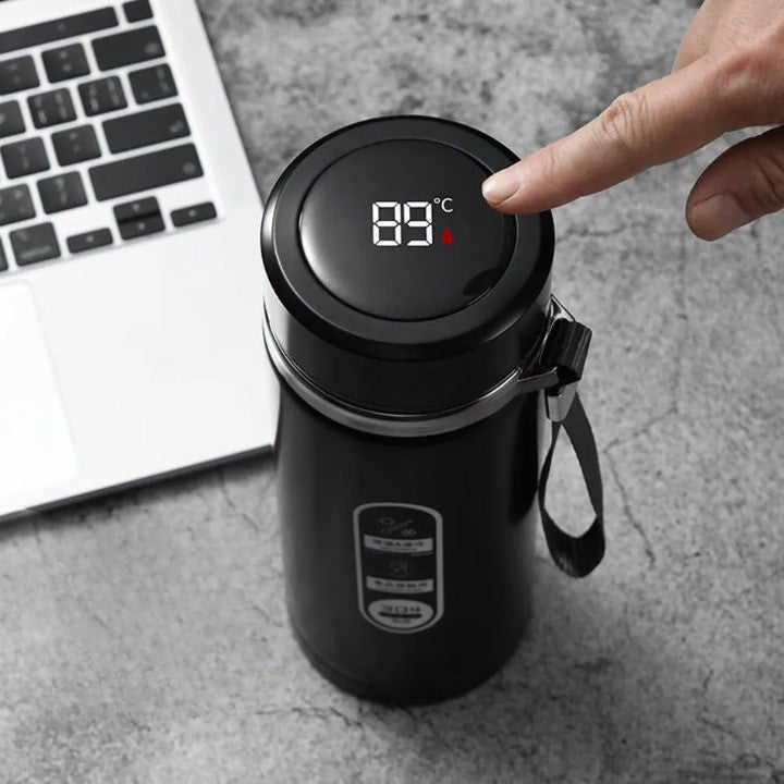 Calidro | Stainless steel thermos with LED temperature display, 0,8 or 1 L