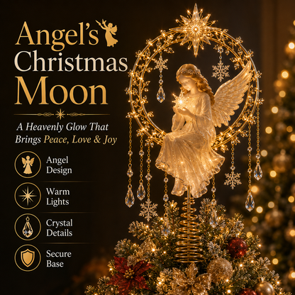 Celvira | Sommet de sapin lumineux avec ange, cardinal ou renne pour la décoration de Noël