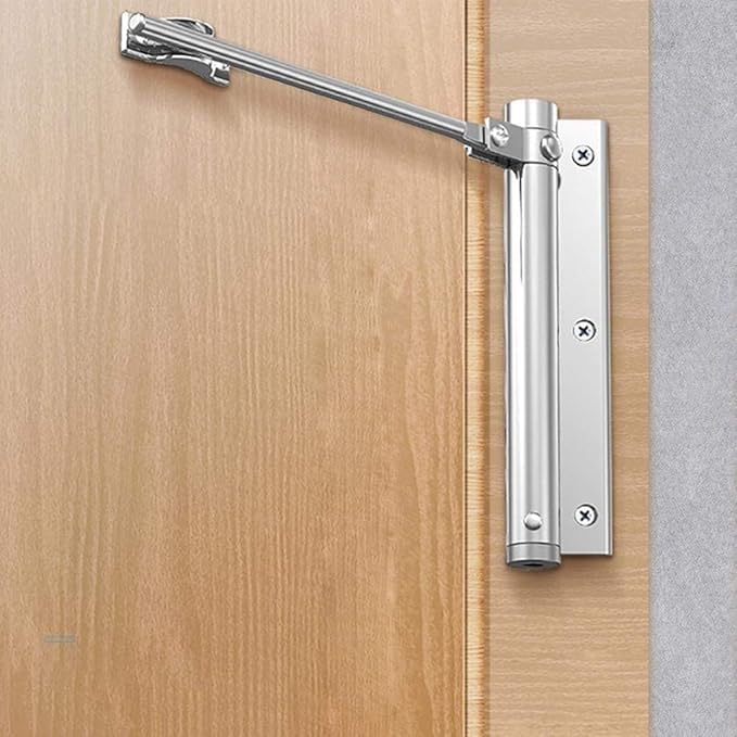 Schliva | Türschließer mit Feder für Innentüren, 4 Stufen einstellbar, Edelstahl