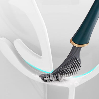 Wascora | Scopino per WC con supporto da parete e setole in nylon, set da 2