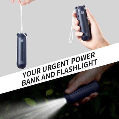 Hand fan with USB-C & power bank | Foldable mini fan with 4500 mAh battery for on the go | AirBuddy