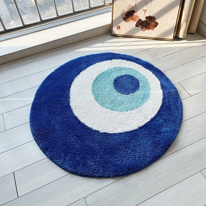 LunaWeave | Tappeto circolare con simbolo | Design spirituale, morbido e lavabile – Armonia stilosa per la tua casa
