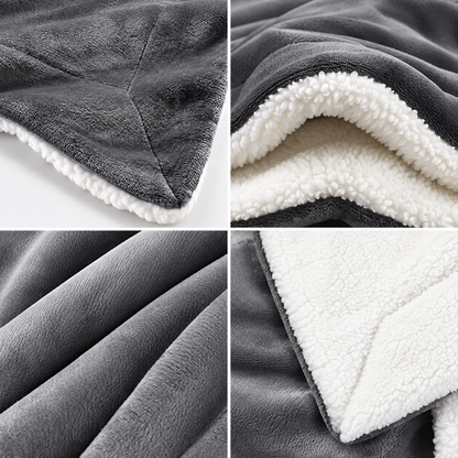 Kuschova | Coperta morbida double-face in micropile e sherpa, 200 × 230 cm