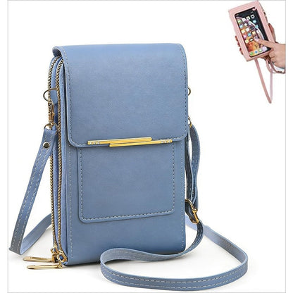 Carvessa | Borsa a tracolla per telefono con protezione RFID e finestra touch