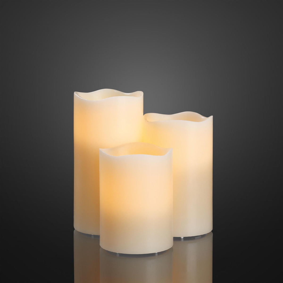 Chromira | LED Kerzen 3er Set mit Farbwechsel, Fernbedienung und Timer