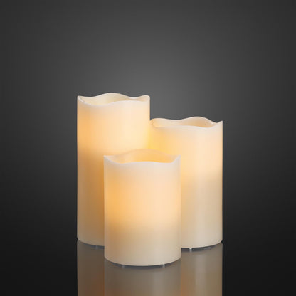 Chromira | LED Kerzen 3er Set mit Farbwechsel, Fernbedienung und Timer