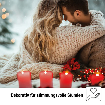 Ruvella | LED Kerzen aus Echtwachs im 6er Set mit Flackereffekt