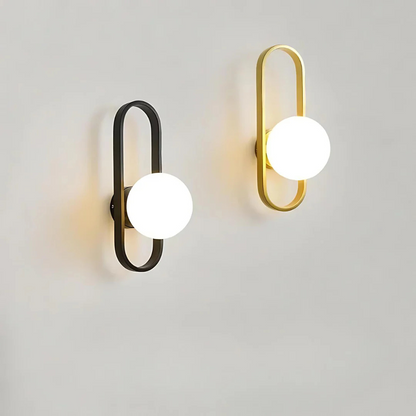 Luxe Glas Wandleuchte Innen | Elegante Wandbeleuchtung | Warmes Licht | Glas & Metall