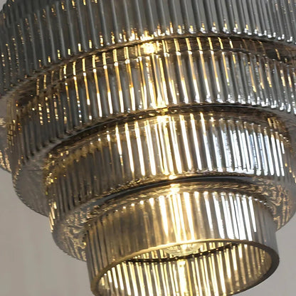 Ambrila | Pendelleuchte mit gestuftem Glasschirm, E27, Kabel bis 150 cm