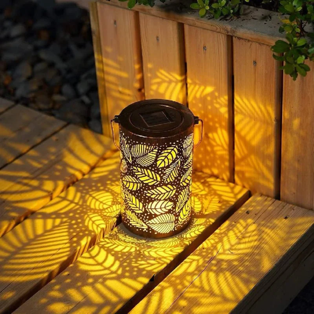 Senti | Lampada esterna solare con motivo fogliare delicato