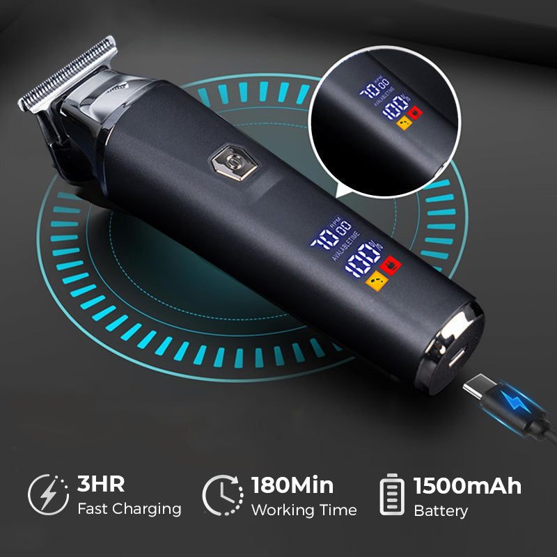 EliteTrim | Cortapelos con pantalla LCD y 3 peines guía