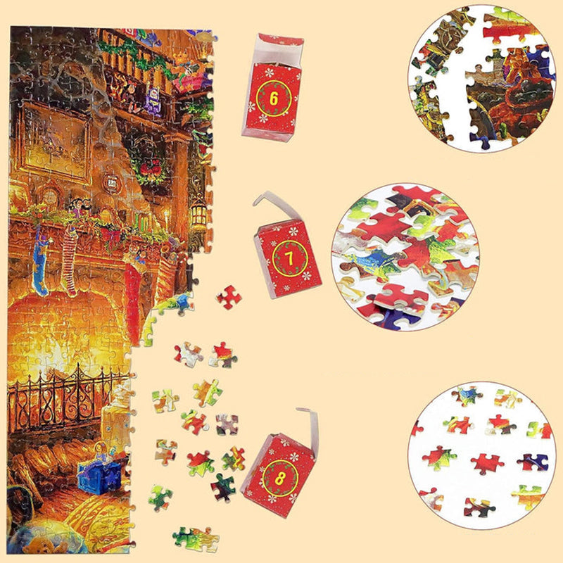 Piecora | Calendrier de l’Avent puzzle de 1008 pièces avec motif de Noël