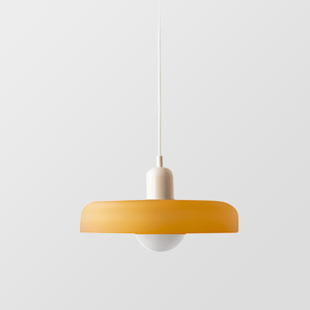 Lunari Halo | Lampada a sospensione in vetro colorato in stile Bauhaus