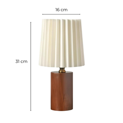 Lampada da tavolo LED in legno dal design scandinavo