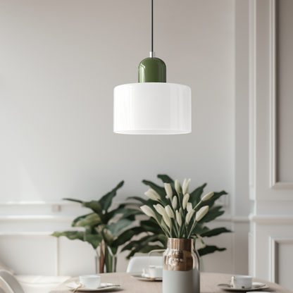 Lampada a sospensione Bauhaus con vetro a sfera | Design senza tempo | Vetro e metallo | Portalampada E27
