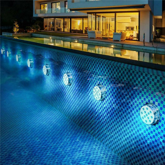 Nixora | Wasserdichte LED Unterwasserleuchte mit Saugnapf und Fernbedienung