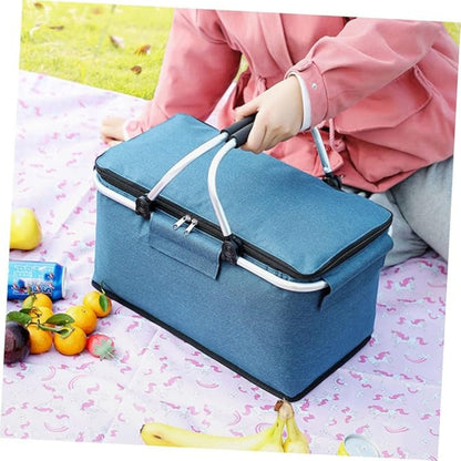 Cesto da picnic pieghevole 18L | A prova di perdite e isolato | Telaio in alluminio