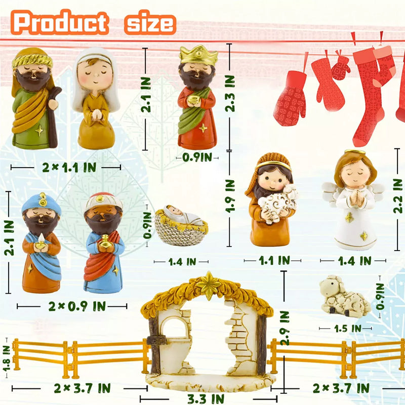 Noelino | Nativity scene advent calendar with 24 toy figures for children