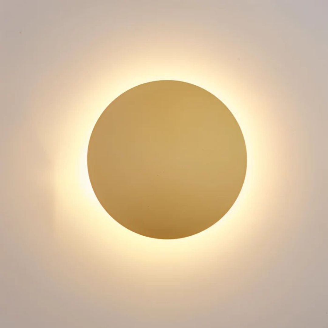 Hadro Arc | Applique LED rotonda nero-oro per interni