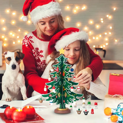 Wintavo | Children’s Christmas tree advent calendar with 24 hanging ornaments