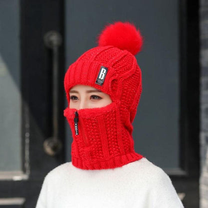 Mutzelo | Gorro de invierno de lana de punto grueso con protección para las orejas, elástico
